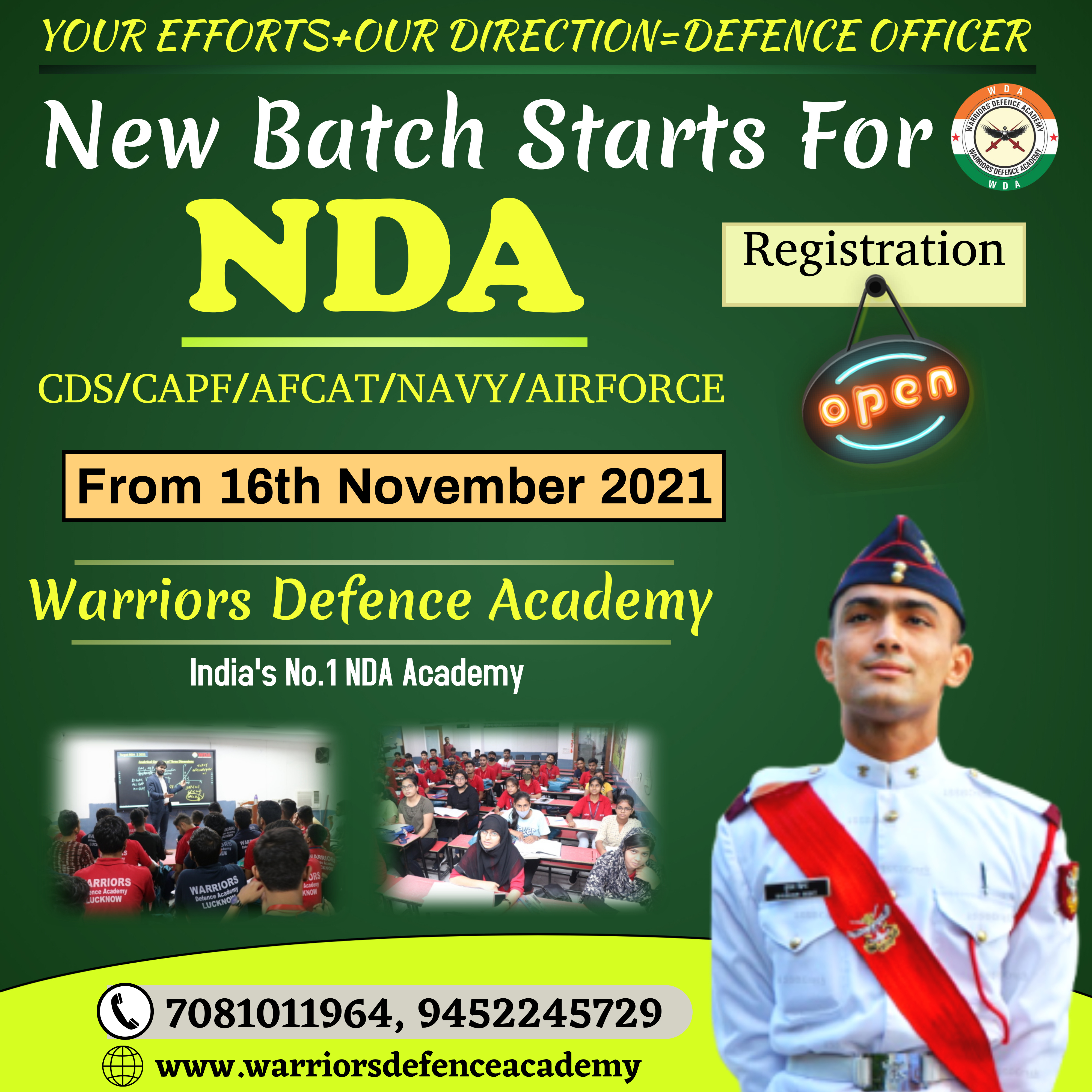 Top NDA Coaching in India | Best NDA Coaching in India | Warriors Defence Academy Best NDA Coaching in Lucknow