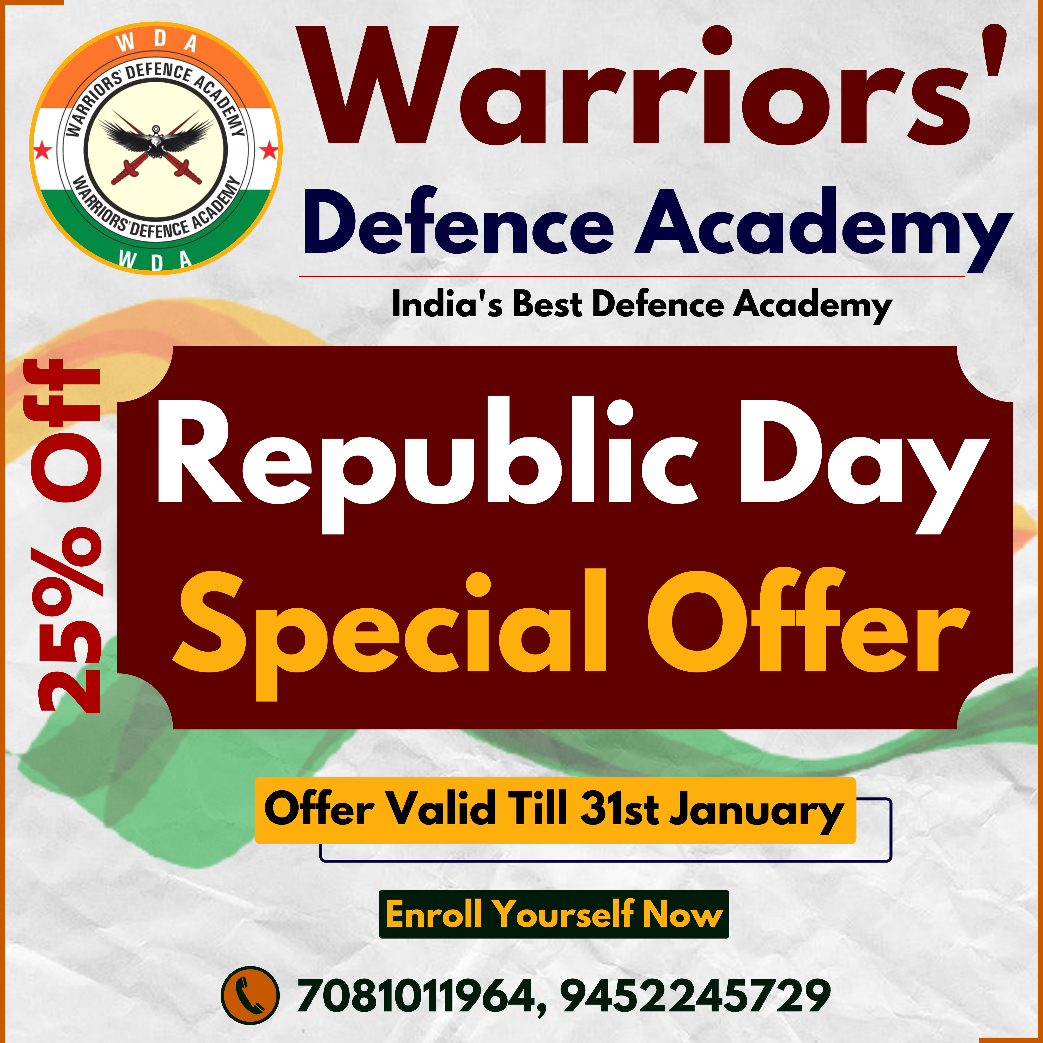 Happy Republic Day 2022 Wishes | Warriors Defence Academy