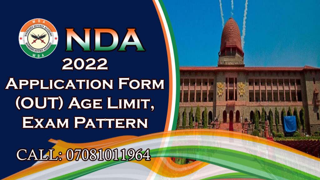 NDA 2022 Application Form (OUT) Age Limit, Exam Pattern- Apply Online