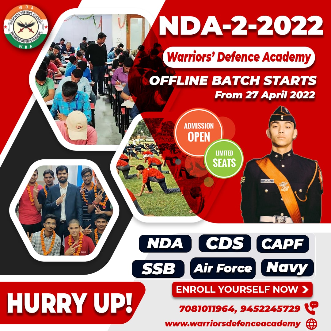 Top NDA Coaching Center in India | Best NDA Coaching in Lucknow | Warriors Defence Academy Best NDA Coaching in Lucknow