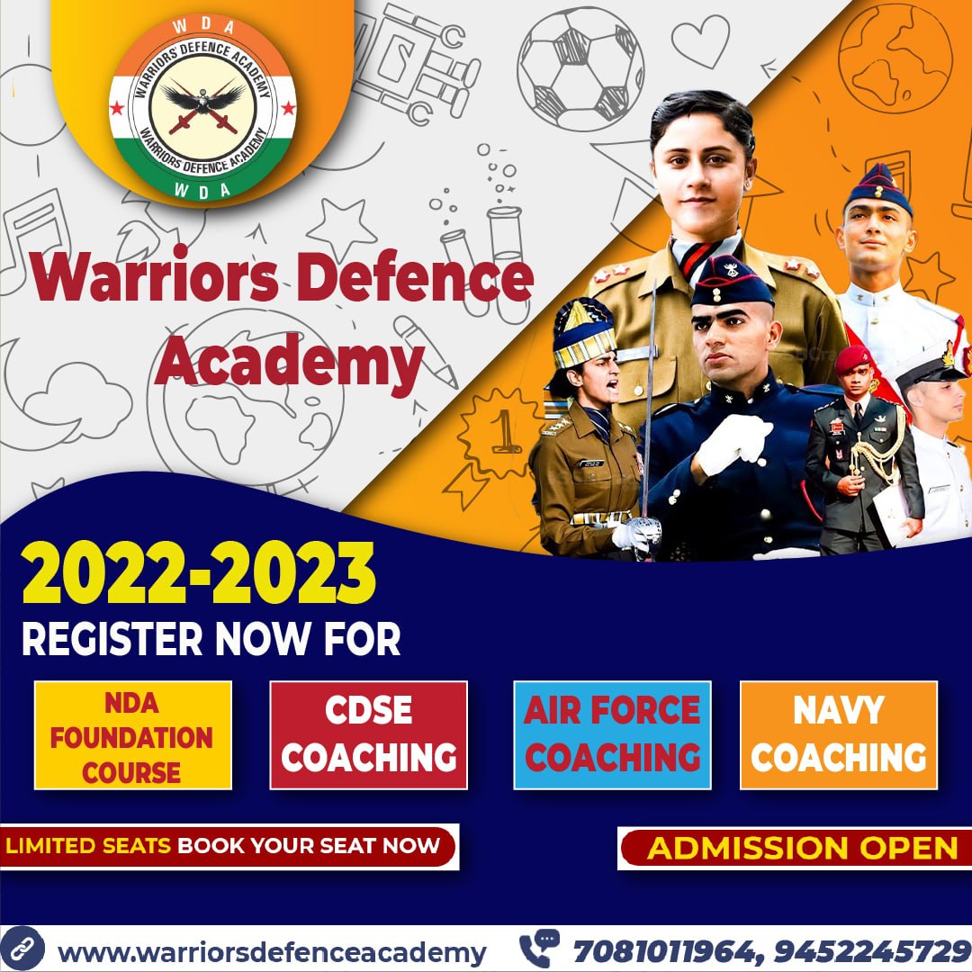 NDA Coaching Institute from Class 11th | Warriors Defence Academy Best NDA Coaching in Lucknow