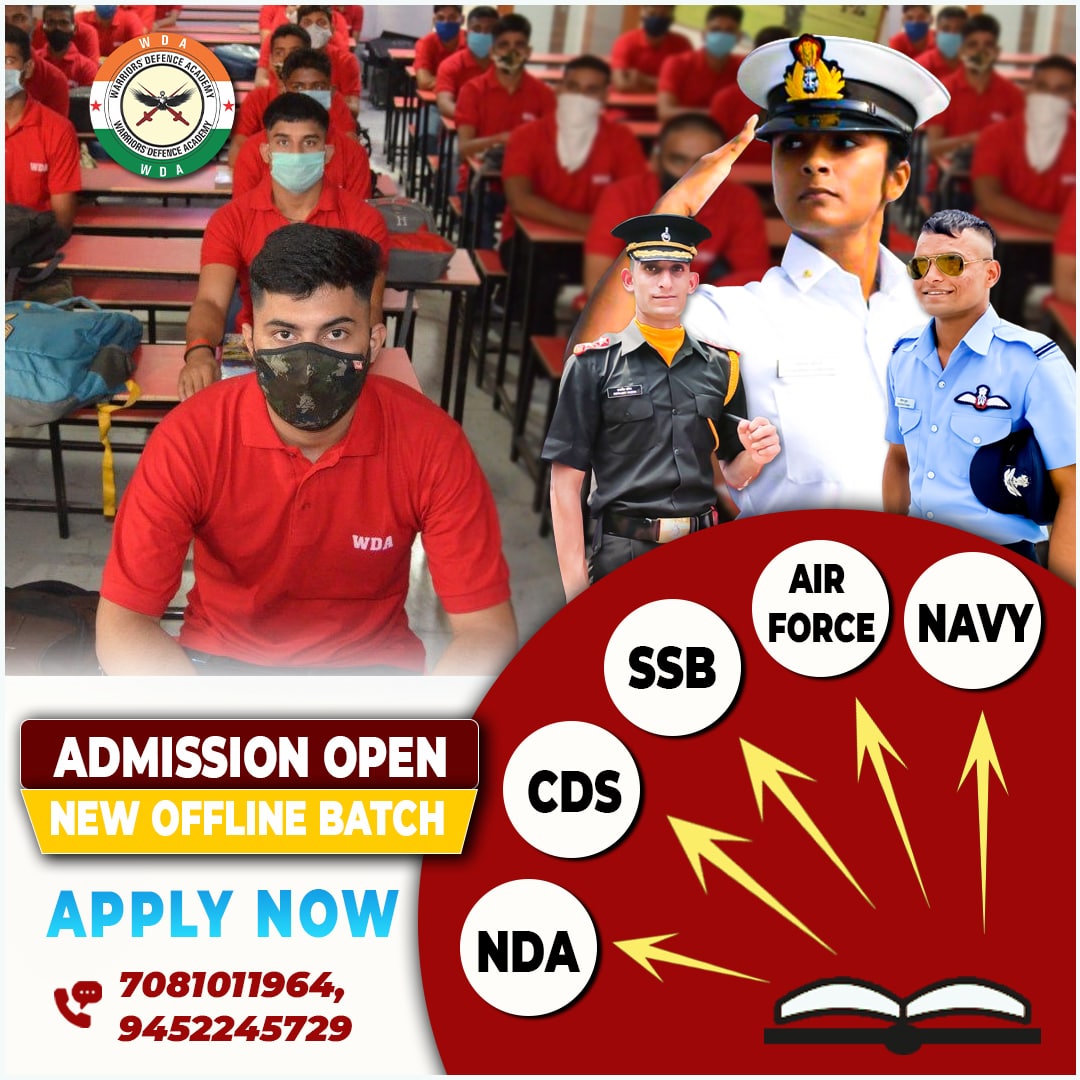 NDA Coaching Institute from Class 11th | Warriors Defence Academy Best NDA Coaching in Lucknow