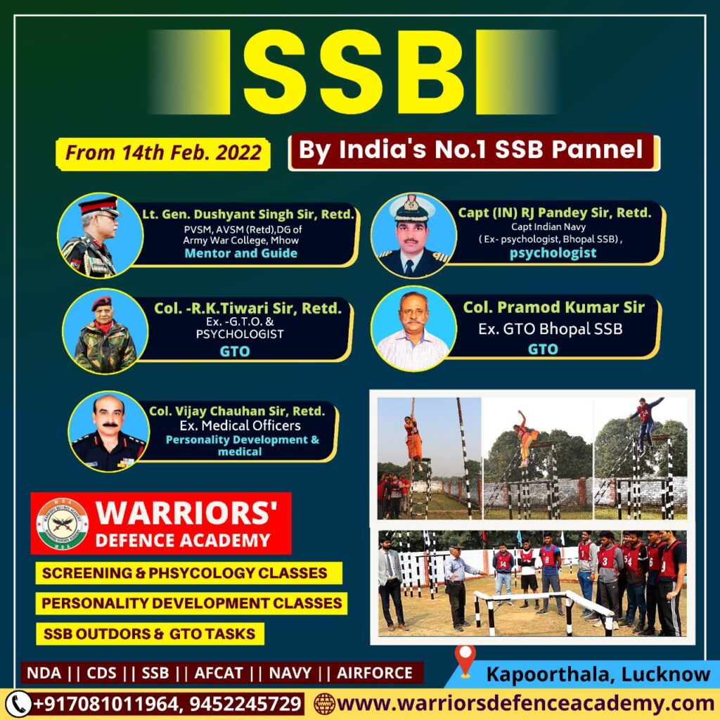 Best SSB Coaching in Lucknow | Top SSB Coaching in Lko