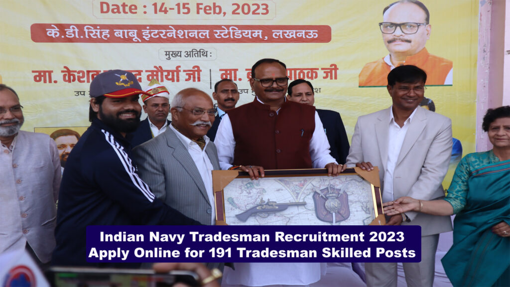 Indian Navy Tradesman Recruitment 2023 – Apply Online for 191 Tradesman Skilled Posts