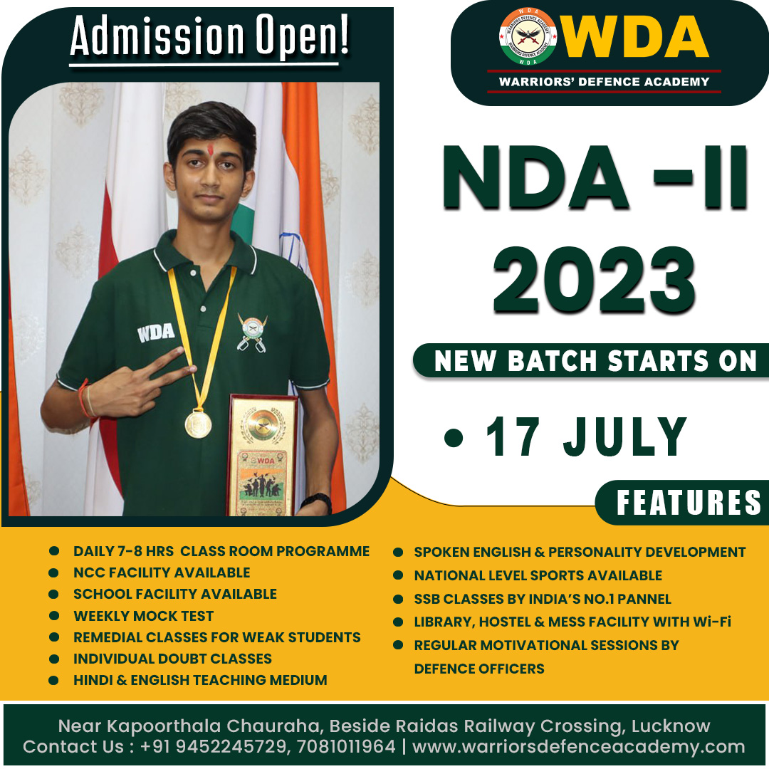 Best Defence Coaching Institute in Lucknow | Top NDA Coaching in India | Warriors Defence Academy | Best NDA Coaching in Lucknow