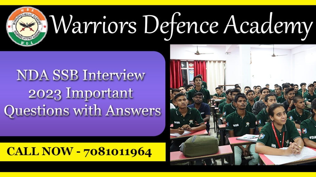 #NDA SSB Interview 2023 Important Questions with Answers